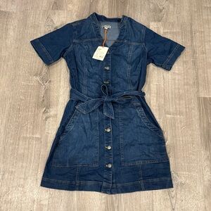 Denim Short Sleeve Dress